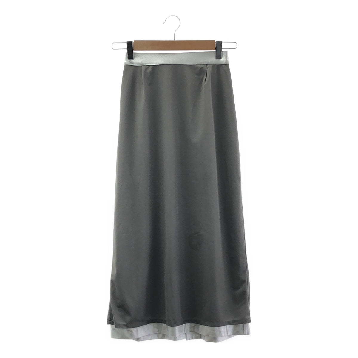 CITYSHOP | 2021 秋冬 | 後背彈性開衩裙 / 全襯裡 | 38 碼 | 銀色 | 女款