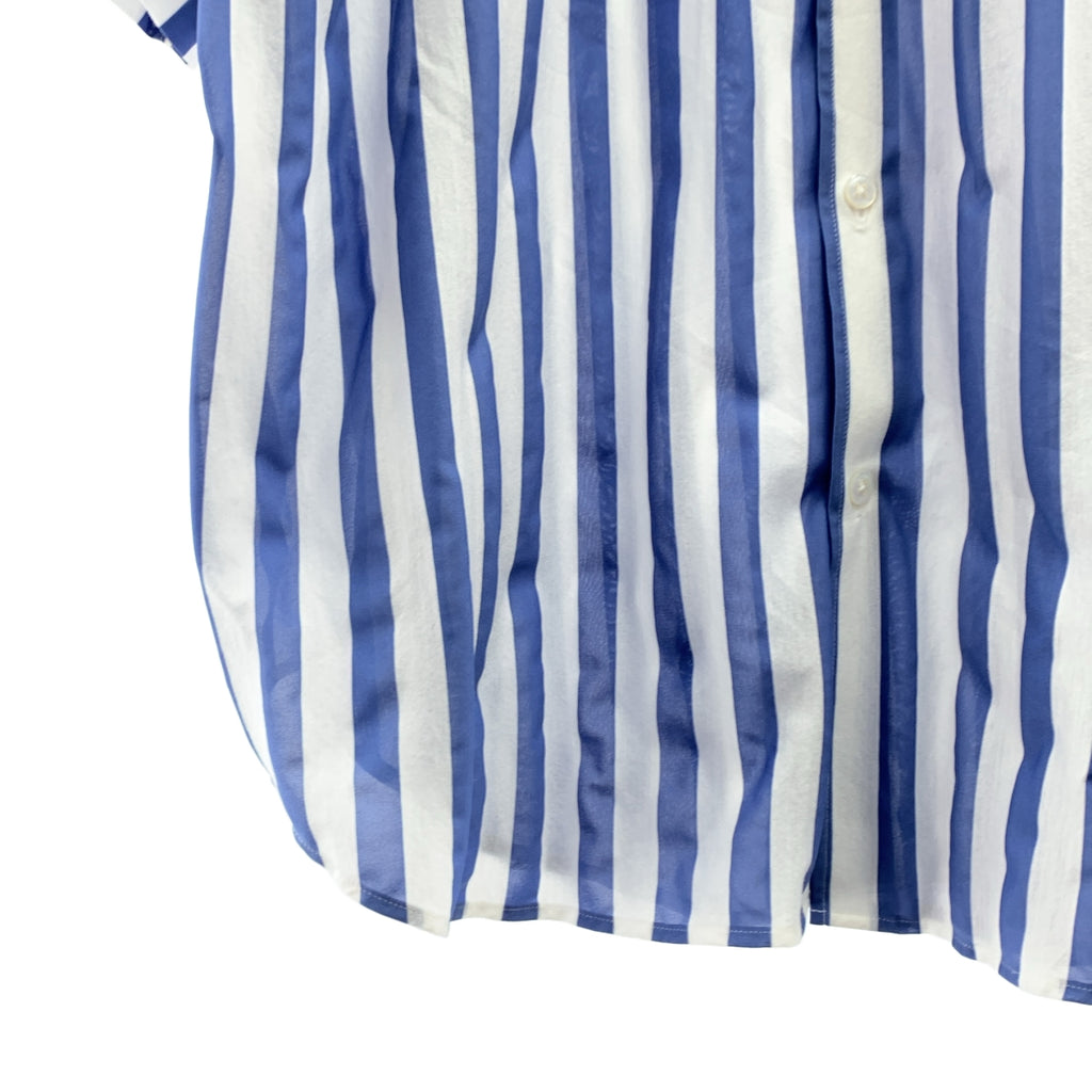 KANEMASA PHIL. / 카네마 사필 | Atmosphere Stripe S / S Shirt / 스트라이프 오버 실루엣 셔츠 | L | 남성