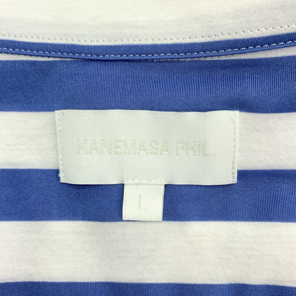 KANEMASA PHIL. / 카네마 사필 | Atmosphere Stripe S / S Shirt / 스트라이프 오버 실루엣 셔츠 | L | 남성