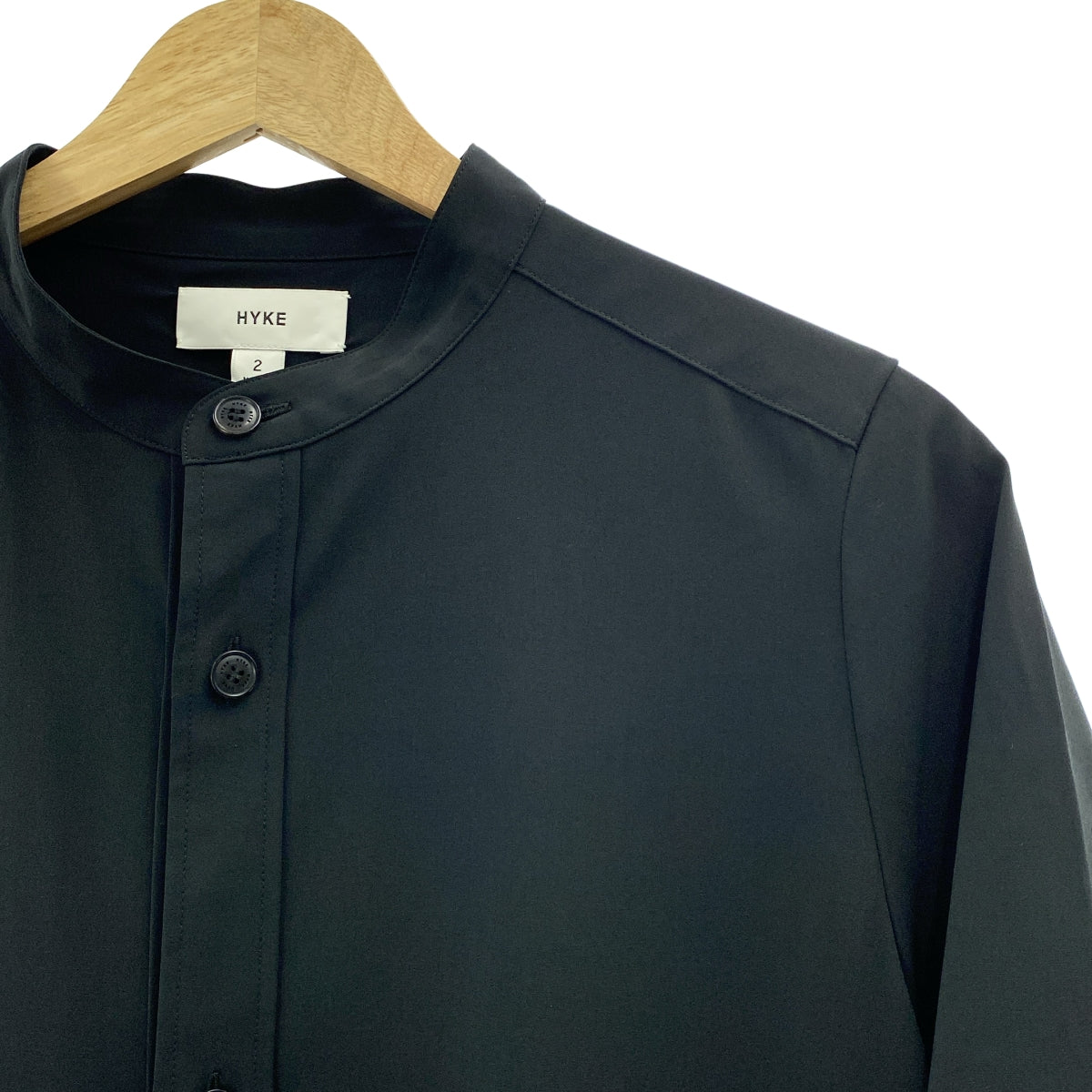 HYKE / 하이크 | 2025SS | MAXI SHIRT DRESS 셔츠 원피스 | 2 | 블랙 | 여성