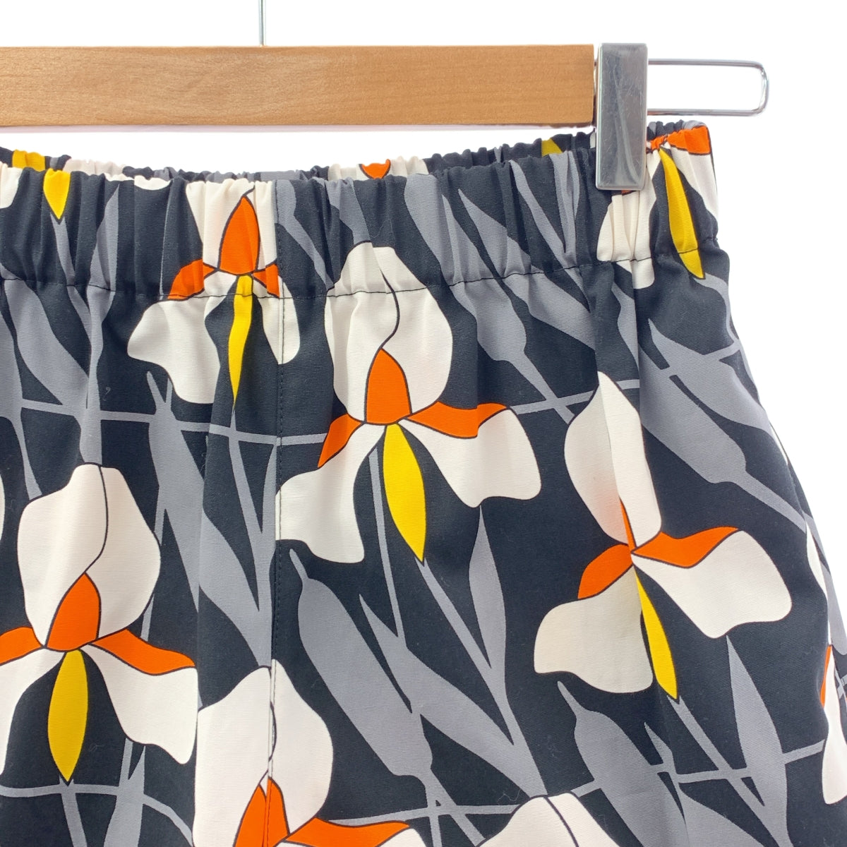 PRADA / プラダ | 2020SS | コットン 総柄 ドローストリング ウエストゴム イージー ショートパンツ ショーツ | 38 | レディース