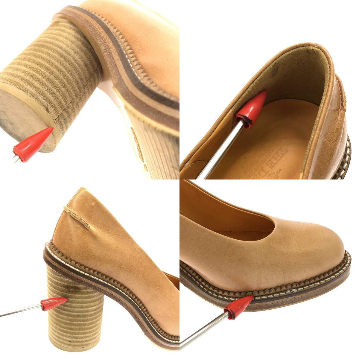 THE Dallas / ダラス | FUMIE TANAKA ヌメ革 ヒールパンプス | 37 | ベージュ | レディース