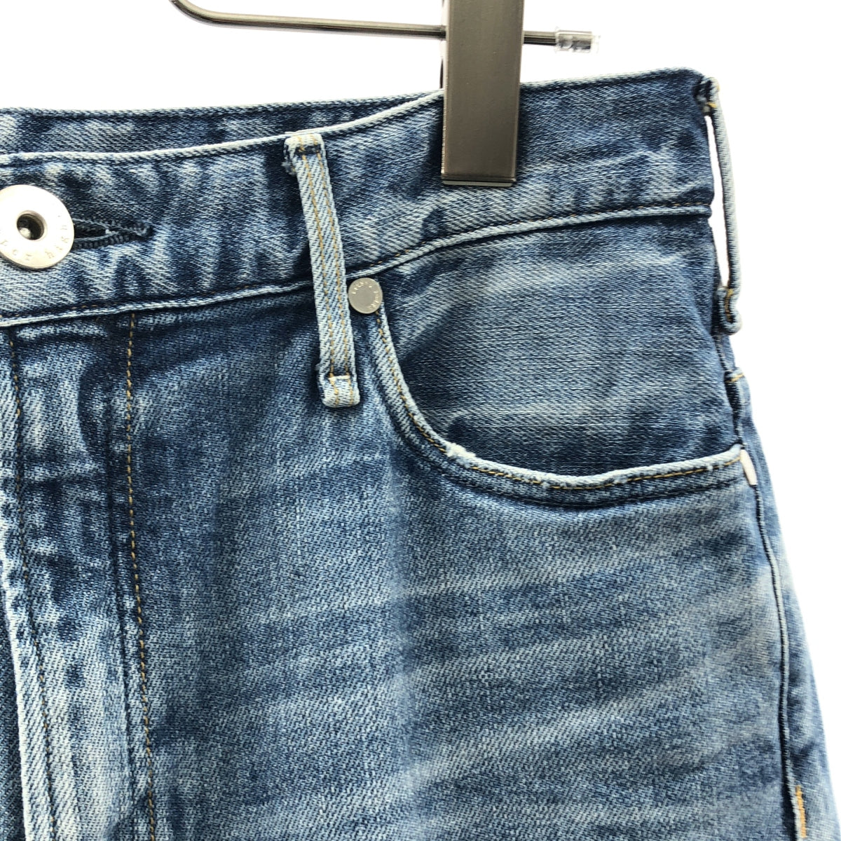 upper hights / アッパーハイツ | ロゴボタン カットオフ デニムパンツ | 26 | レディース