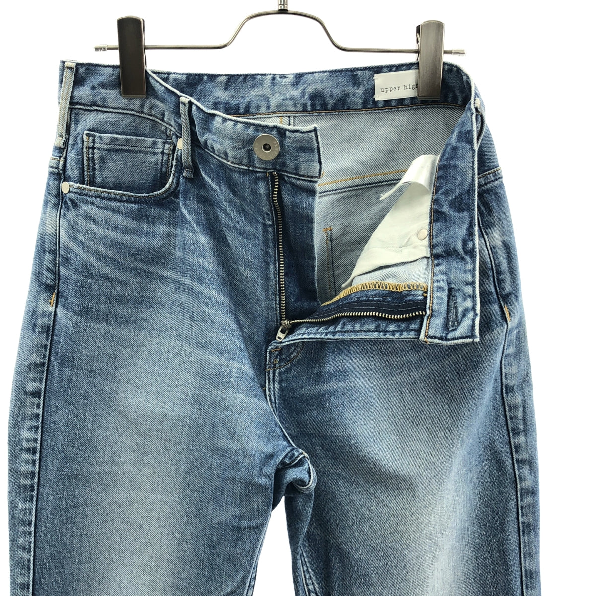 upper hights / アッパーハイツ | ロゴボタン カットオフ デニムパンツ | 26 | レディース