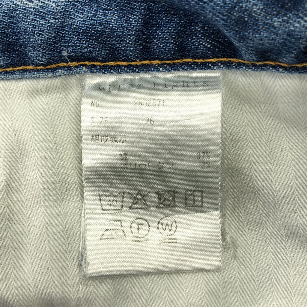upper hights / アッパーハイツ | ロゴボタン カットオフ デニムパンツ | 26 | レディース