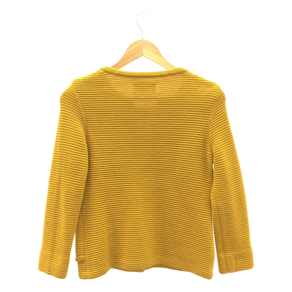 Manna / 만나 | 울 메탈 버튼 니트 가디건 재킷 | M | 겨자 | 여성