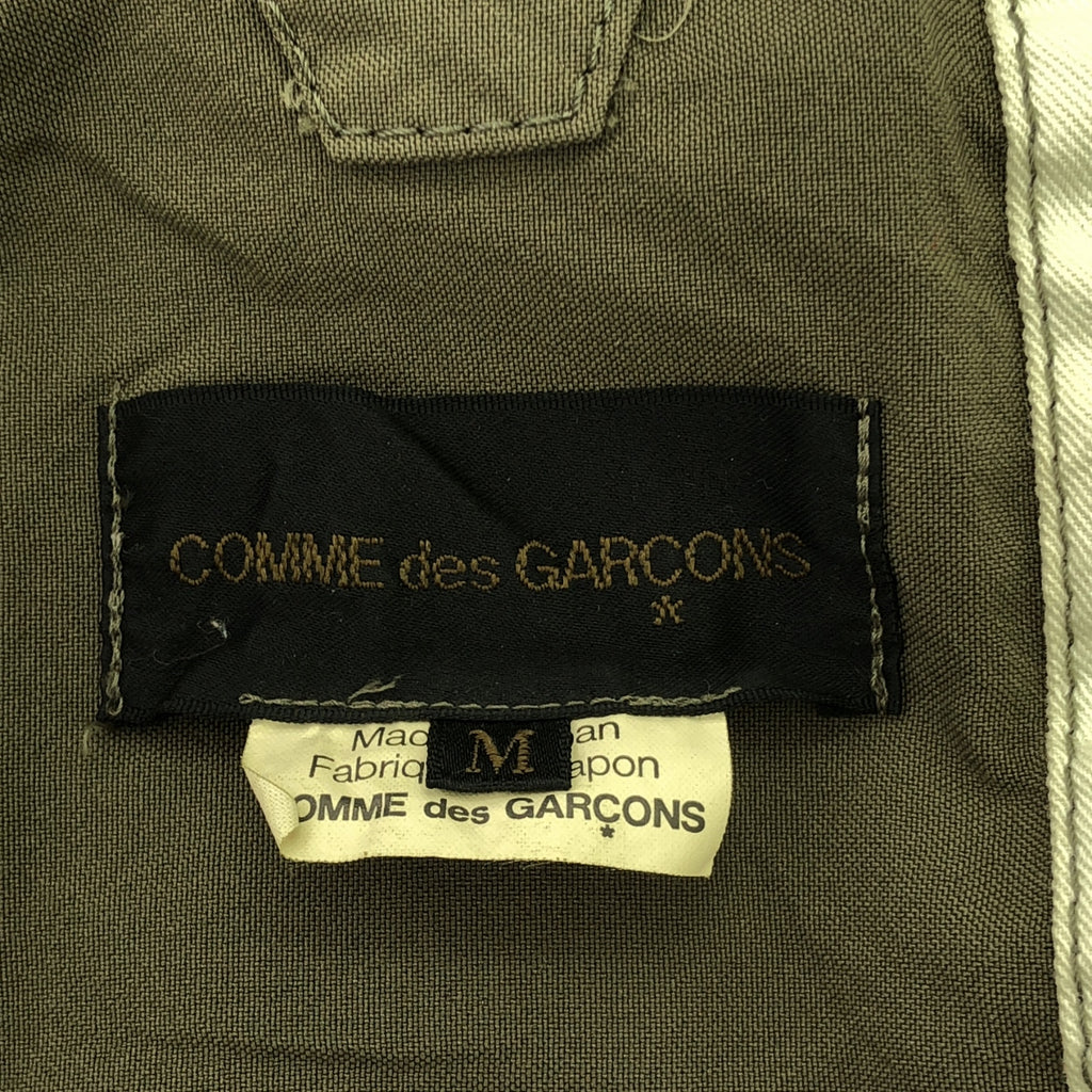 COMME des GARCONS / 컴데 갤슨 | 2009AW | 폴리 에스테르 염색 가공 변형 도킹 컷 아웃 밀리터리 재킷 | M | 올리브 | 여성