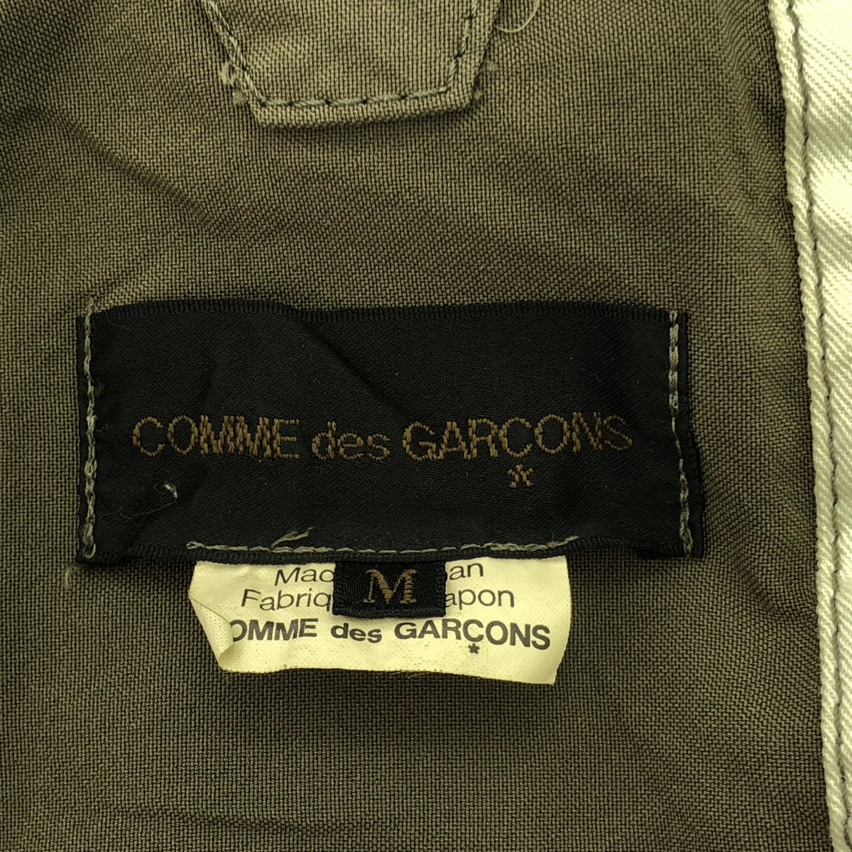 COMME des GARCONS / 컴데 갤슨 | 2009AW | 폴리 에스테르 염색 가공 변형 도킹 컷 아웃 밀리터리 재킷 | M | 올리브 | 여성