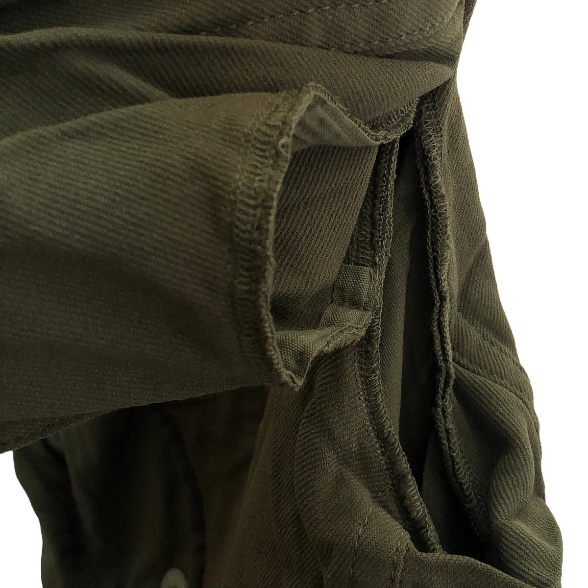 COMME des GARCONS / コムデギャルソン | 2009AW | ポリエステル 染め加工 変形 ドッキング カットアウト ミリタリー ジャケット | M | オリーブ | レディース