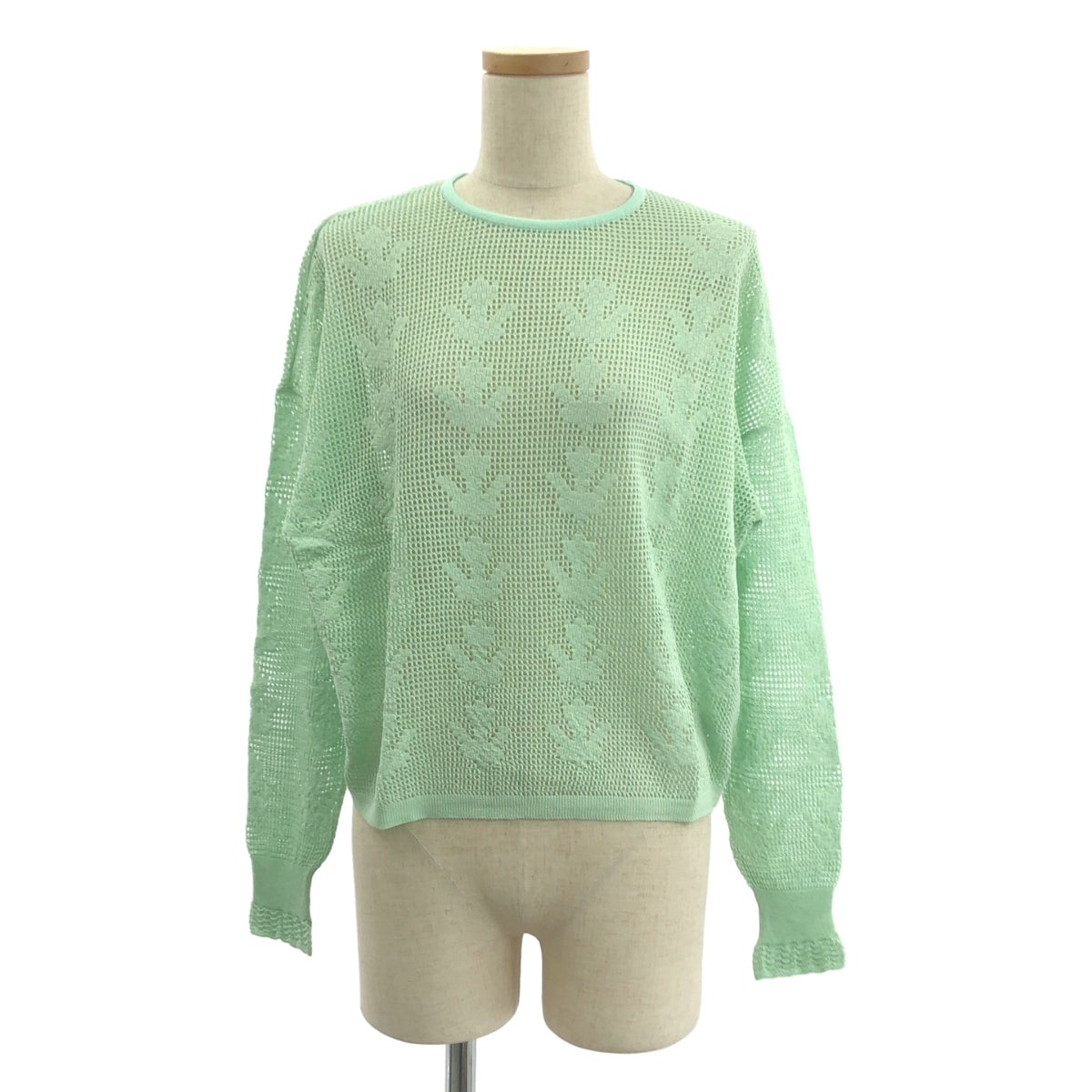 [狀況極佳] mina perhonen | 2024SS | tulip / 鬱金香亞麻棉針織套頭衫 | 40碼 | 全新 | 女款