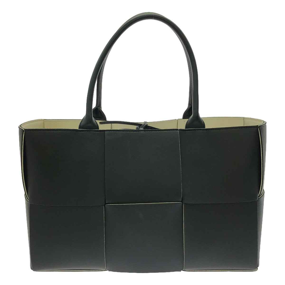 BOTTEGA VENETA | ARCO | Maxi Intrecciato Leather Tote Bag | With Pouch | Black | Women's