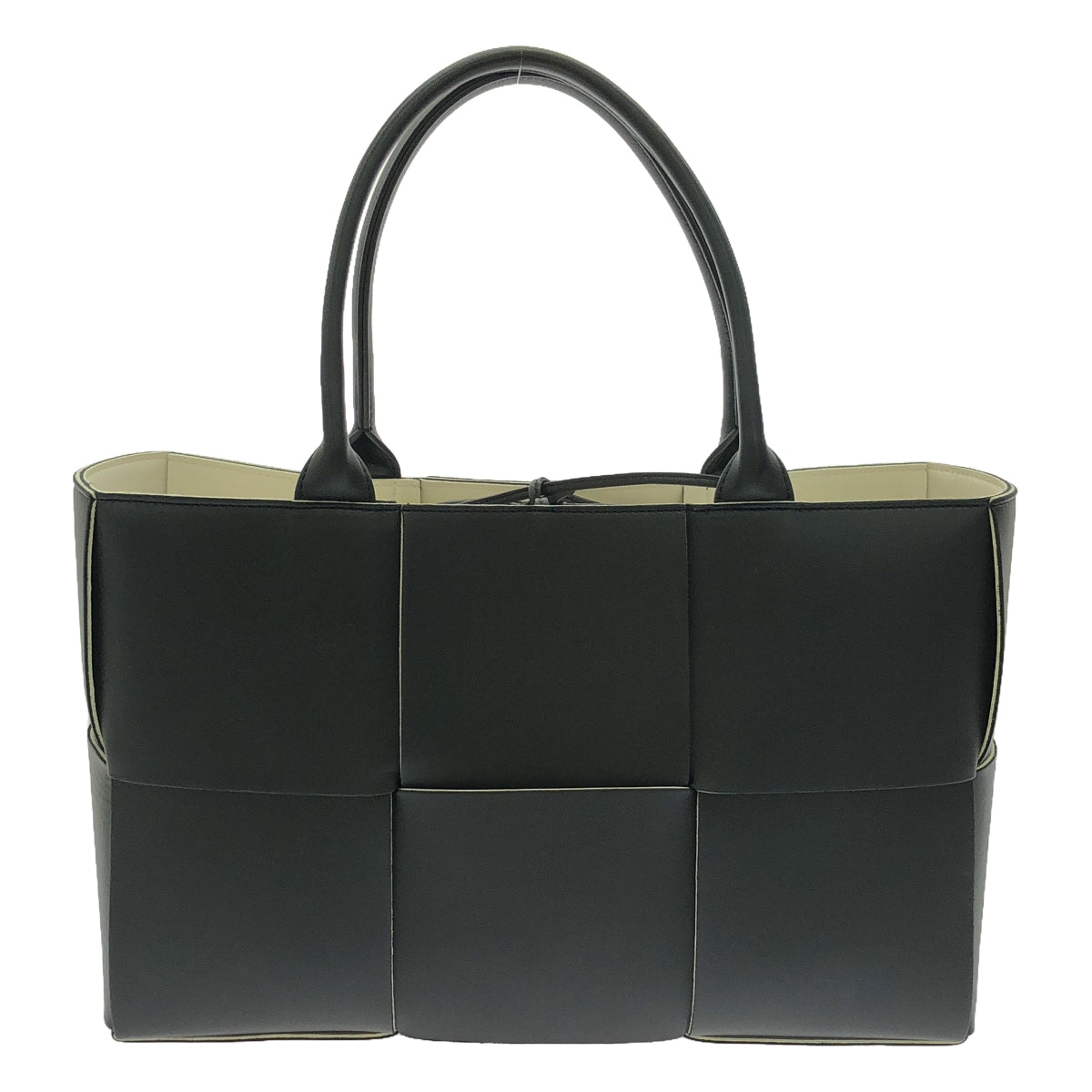 BOTTEGA VENETA | ARCO | Maxi Intrecciato Leather Tote Bag | With Pouch | Black | Women's