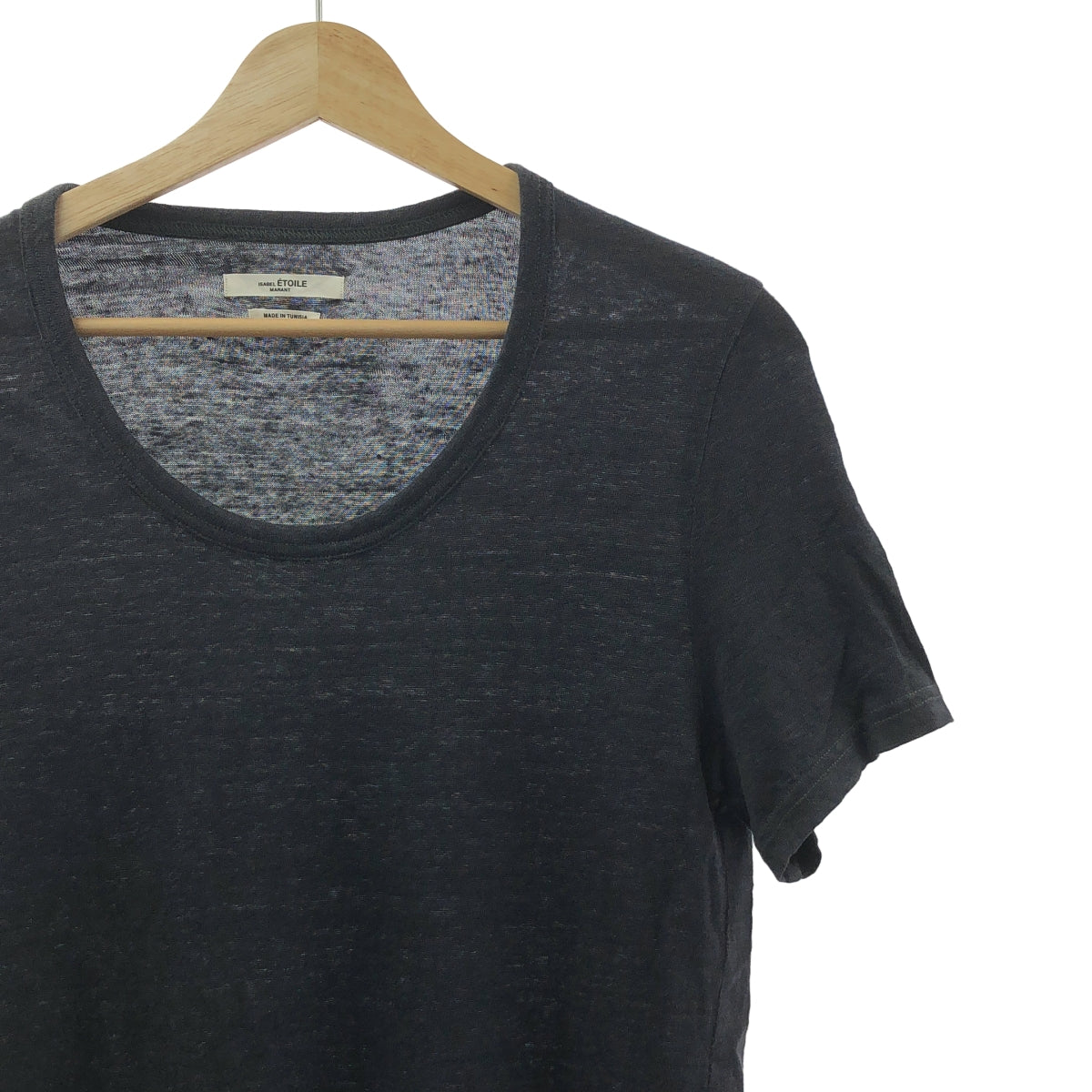 ISABEL MARANT ETOILE | 亞麻圓領T卹 | M碼 | 炭灰色 | 女款
