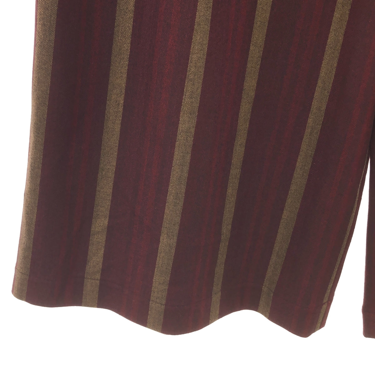 Needles | STRIPE WRAP SKIRT Striped wide pants | 2 | Bordeaux/Beige | Men's