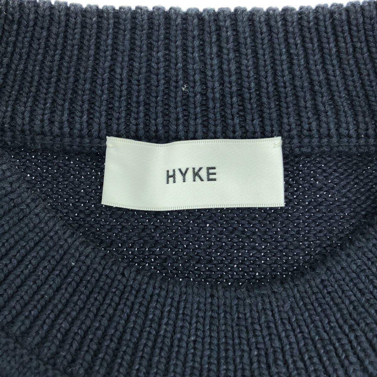 HYKE / ハイク | 2022SS | STRIPED SWEATER CROPPED TOP ニットベスト | ネイビー/ホワイト | レディース