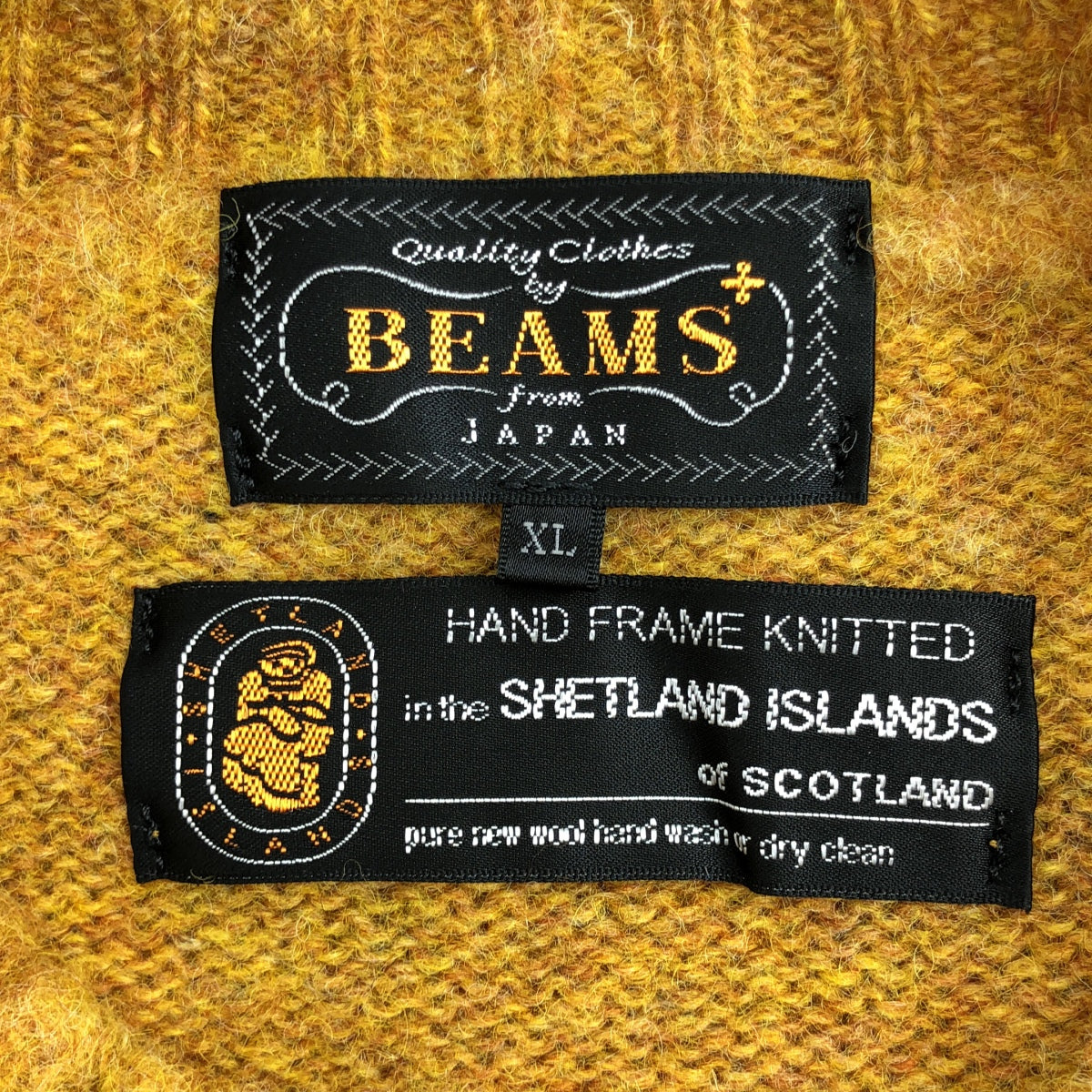 BEAMS PLUS / 빔 스플러스 | SHETLAND ISLAND 크루넥 울 니트 | XL |