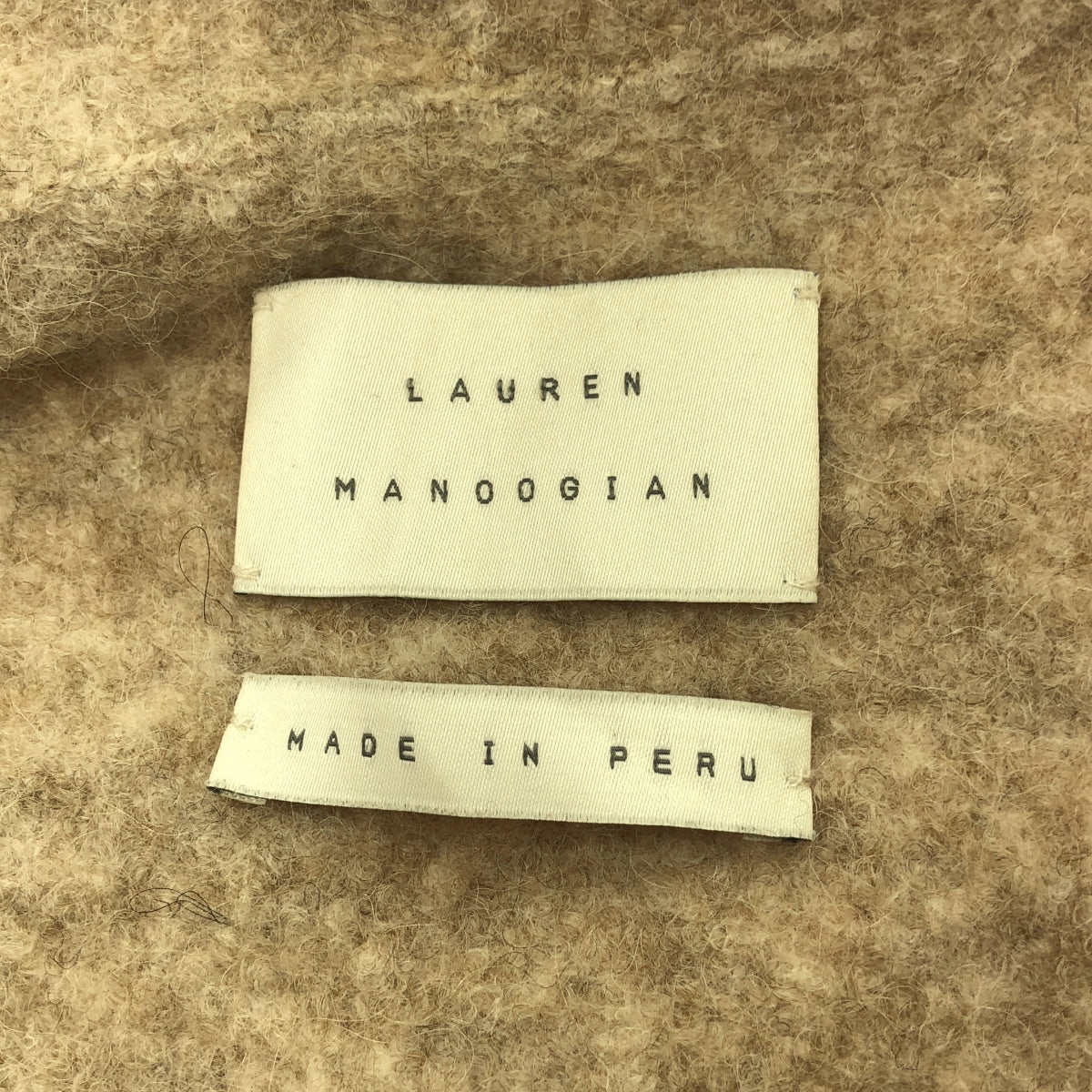 LAUREN MANOOGIAN / ローレンマヌーギアン | アルパカ混 フード ニット コート | 1 | アイボリー | レディース