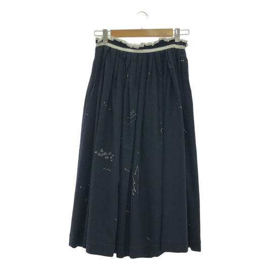 mina perhonen | 2018AW | whisper wool random tuck skirt | 36 | Women's