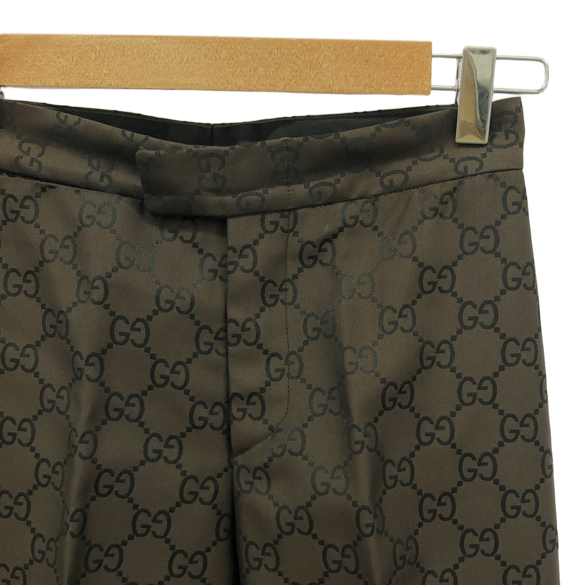 【美品】  GUCCI / グッチ | トムフォード期 GG柄 スラックス | 38 | ブラウン | レディース