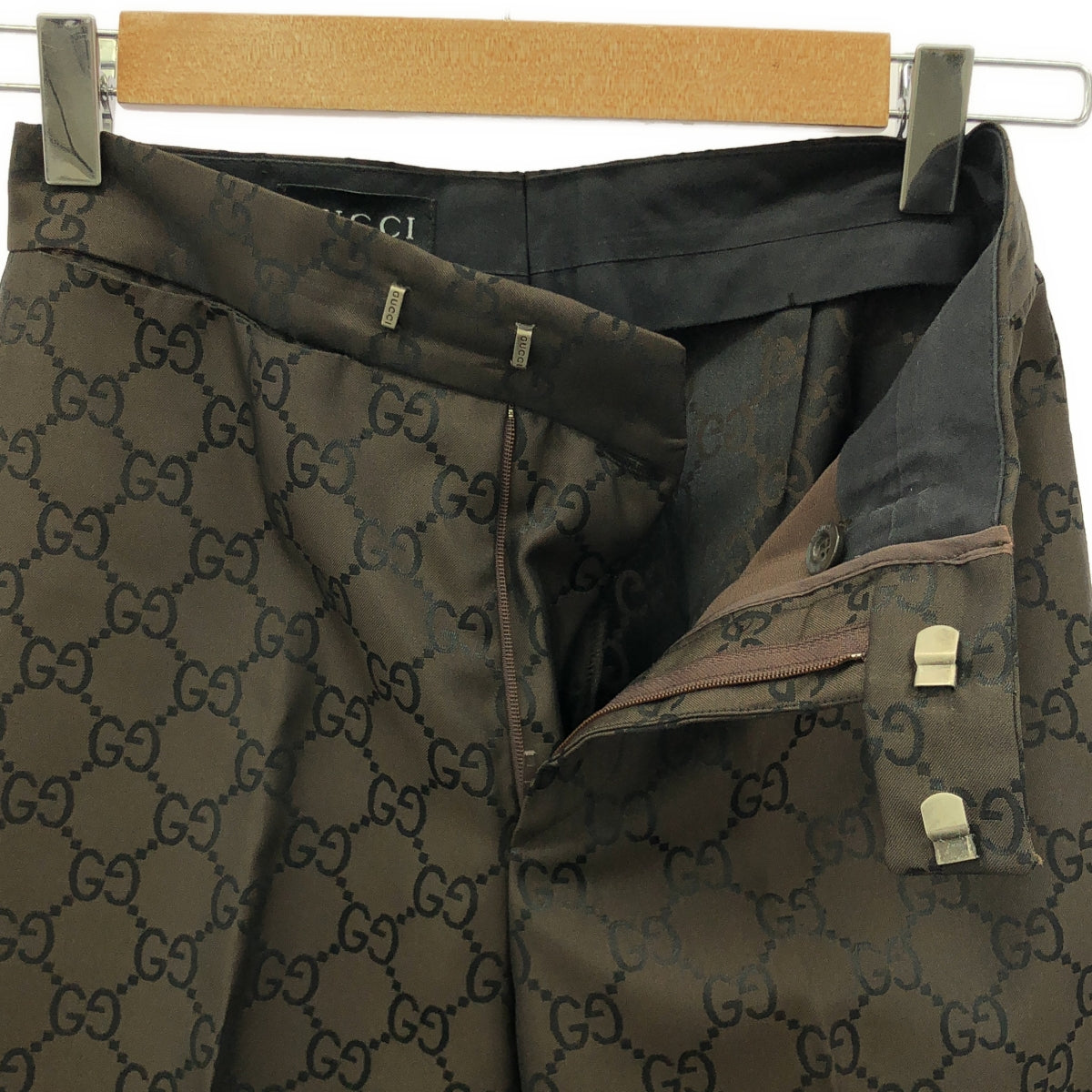 【美品】  GUCCI / グッチ | トムフォード期 GG柄 スラックス | 38 | ブラウン | レディース