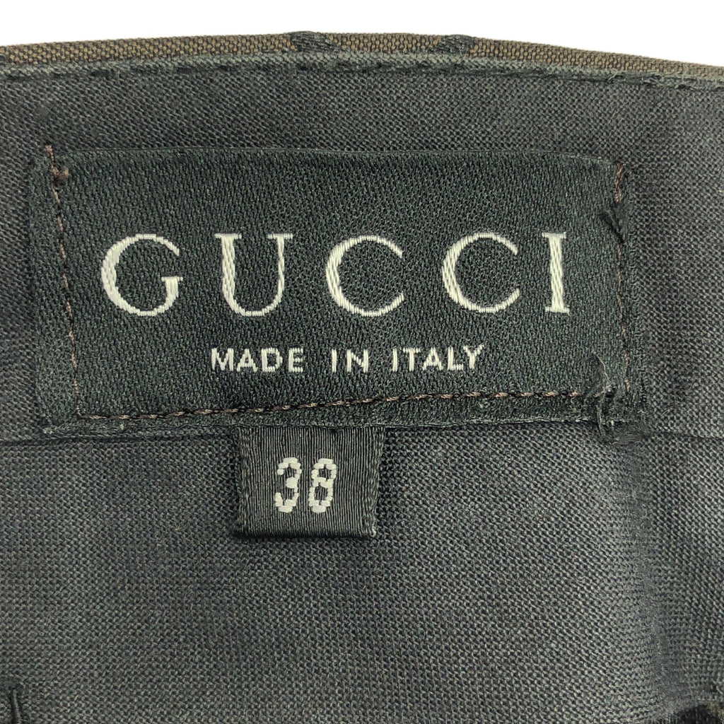 【미품】 GUCCI / 구찌 | 톰 포드기 GG 무늬 슬랙스 | 38 | 브라운 | 여성