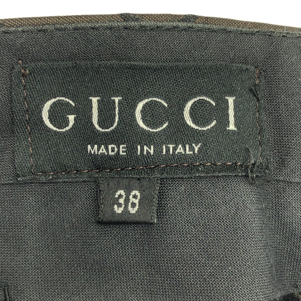 【미품】 GUCCI / 구찌 | 톰 포드기 GG 무늬 슬랙스 | 38 | 브라운 | 여성