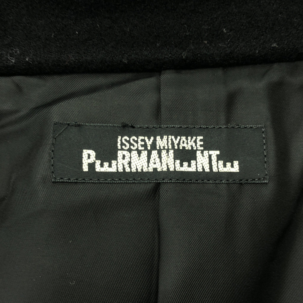 【美品】  ISSEY MIYAKE PERMANENTE / イッセイミヤケペルマネンテ | 1997AW | ウール オーバーシルエット シングル コート / 裏地付き | 2 | ブラック | レディース