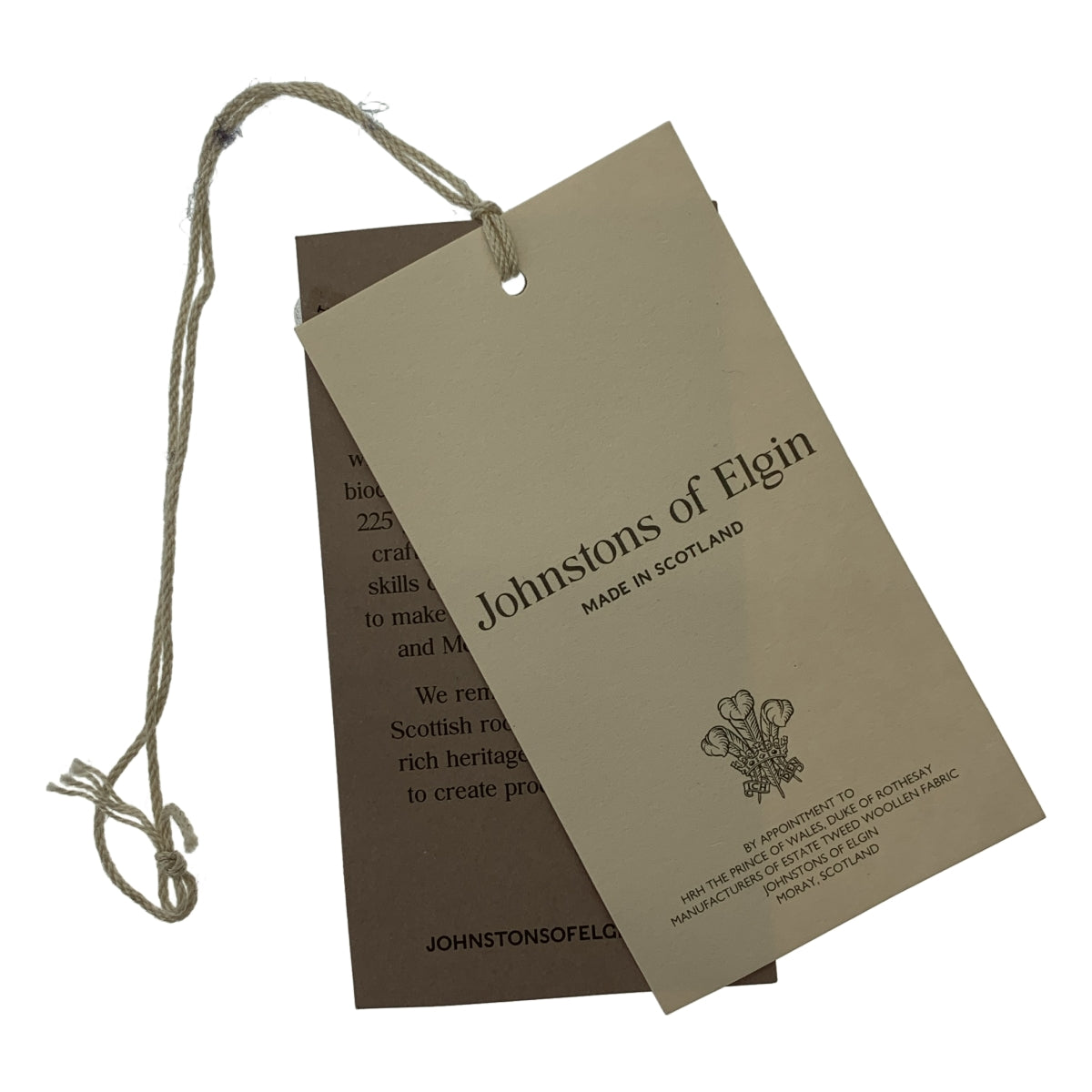 [狀況極佳] JOHNSTONS OF ELGIN | 100% 羊絨 | 格紋流蘇披肩/圍巾 | 海軍藍/棕色