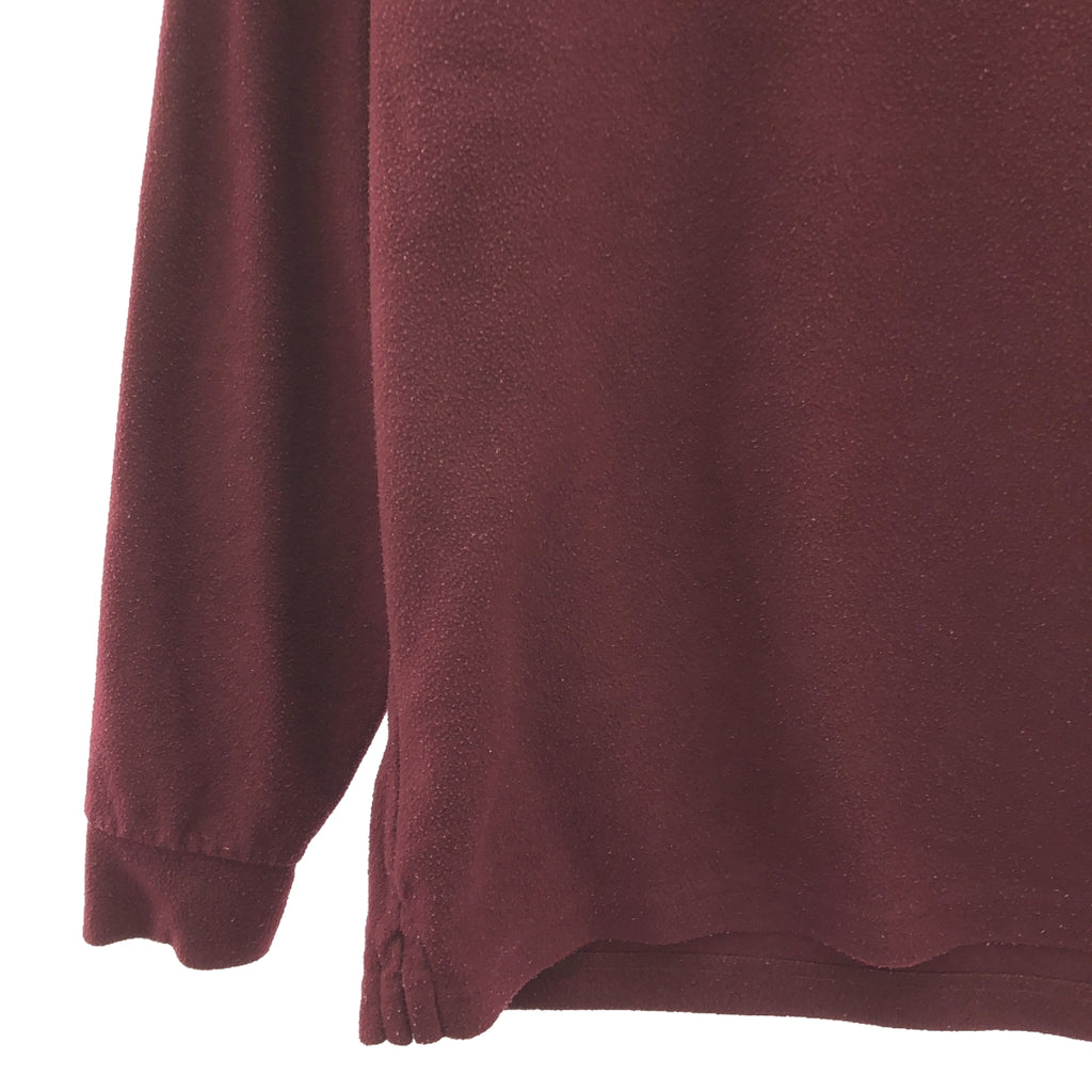 LANDS' END / ランズエンド | 90s ヴィンテージ モックネック フリース カットソー | M | バーガンディー | メンズ