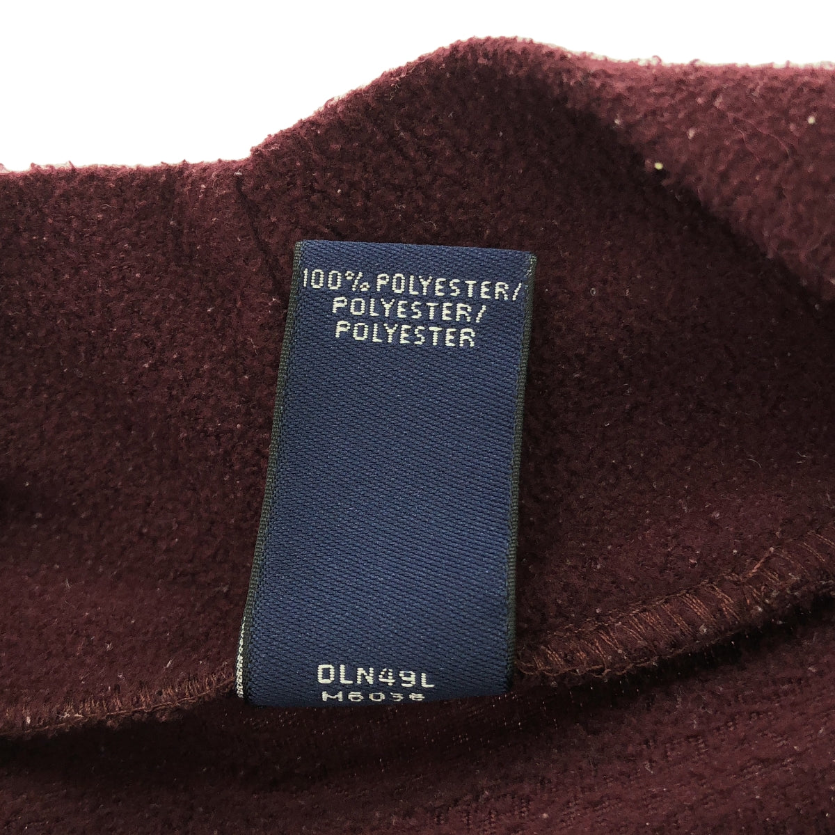 LANDS' END / ランズエンド | 90s ヴィンテージ モックネック フリース カットソー | M | バーガンディー | メンズ