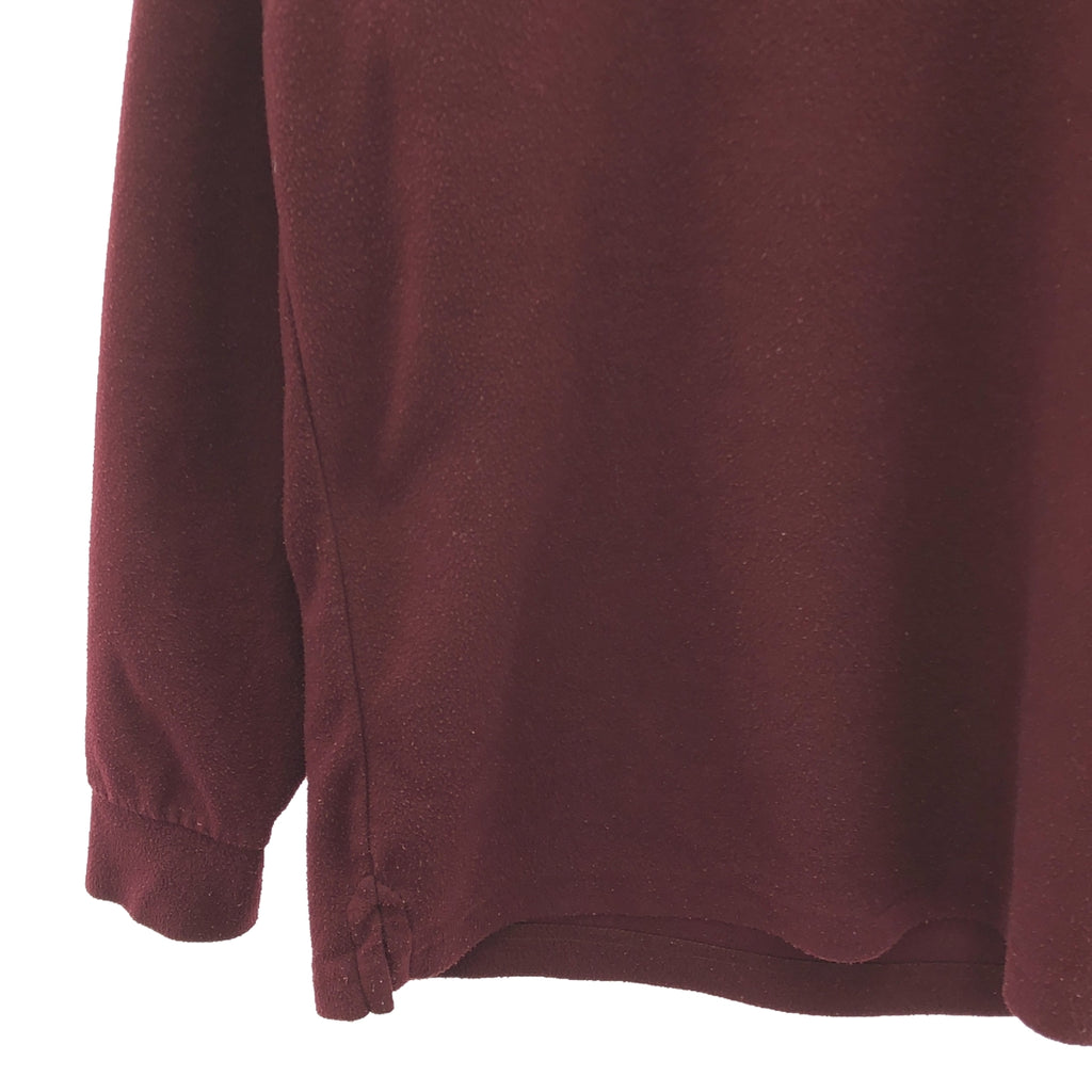 LANDS' END / ランズエンド | 90s ヴィンテージ モックネック フリース カットソー | M | バーガンディー | メンズ