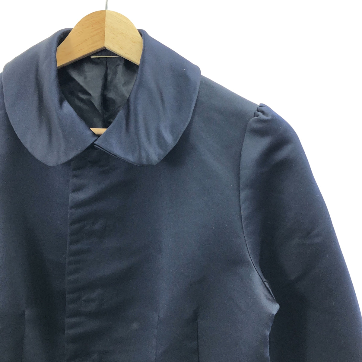 COMME des GARCONS | 2018 秋冬 | 成品聚酯圓領鉤針外套 | M碼 | 海軍藍 | 女款