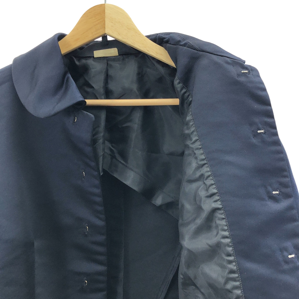 COMME des GARCONS | 2018 秋冬 | 成品聚酯圓領鉤針外套 | M碼 | 海軍藍 | 女款