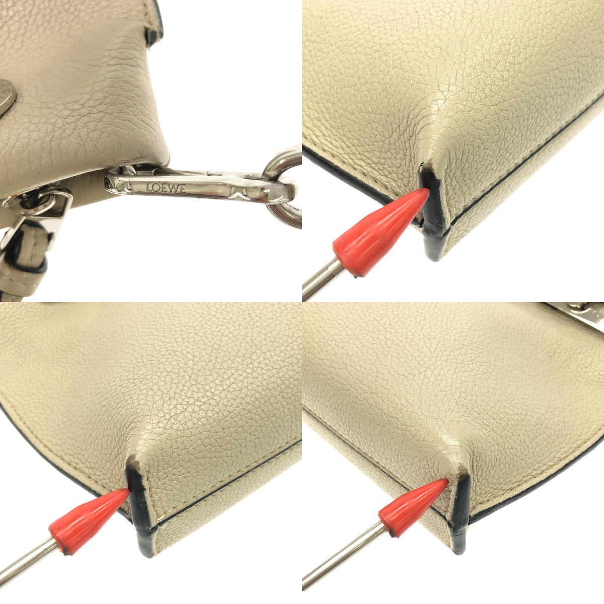 LOEWE / ロエベ | ミッシー スモール レザー ショルダーバッグ | グレージュ | レディース