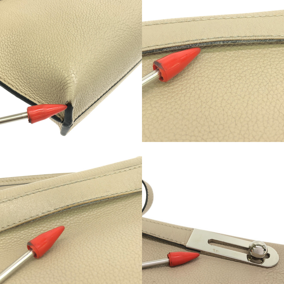 LOEWE / ロエベ | ミッシー スモール レザー ショルダーバッグ | グレージュ | レディース