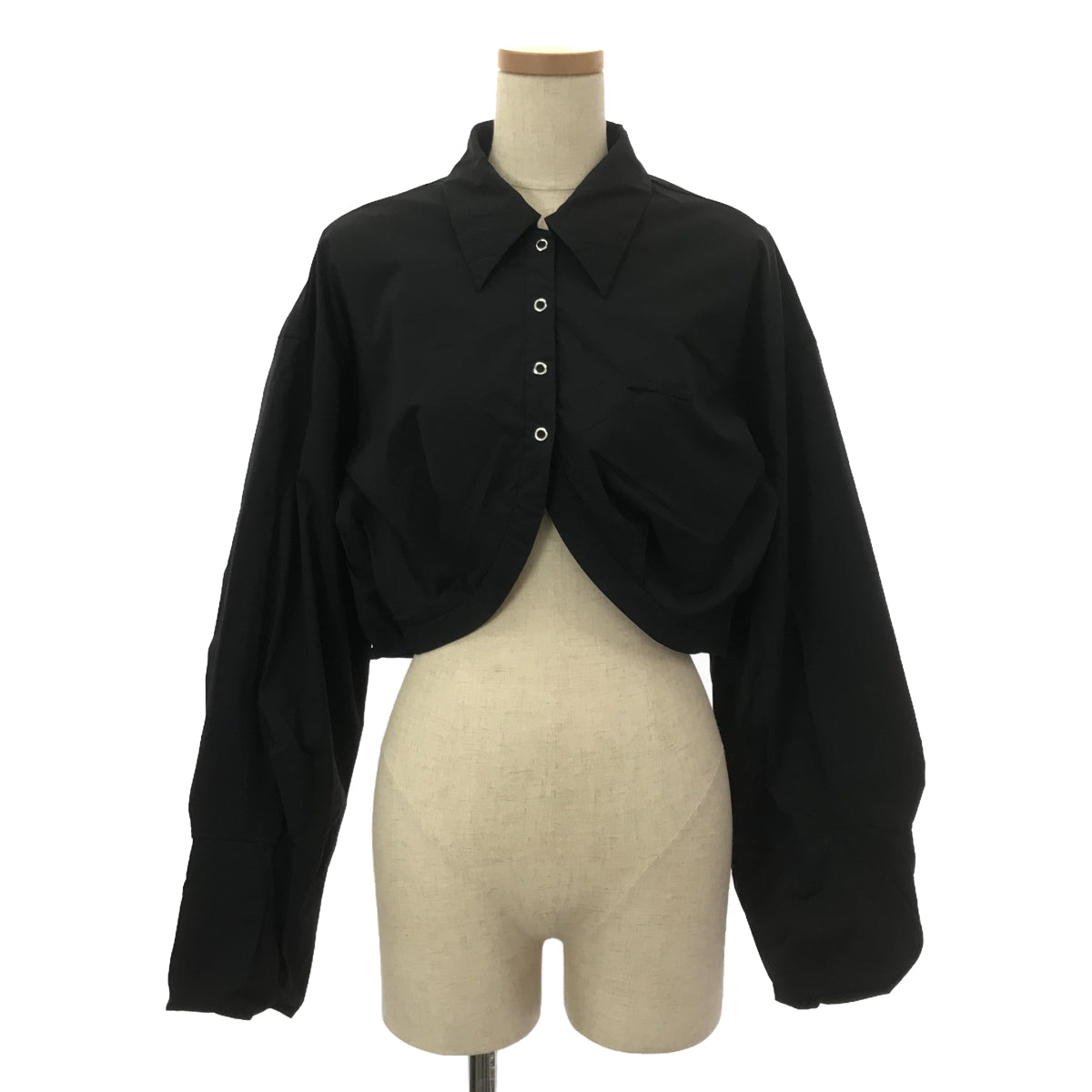 DAWN | HAORI SHIRT BOLERO shirt jacket | Black | Women's