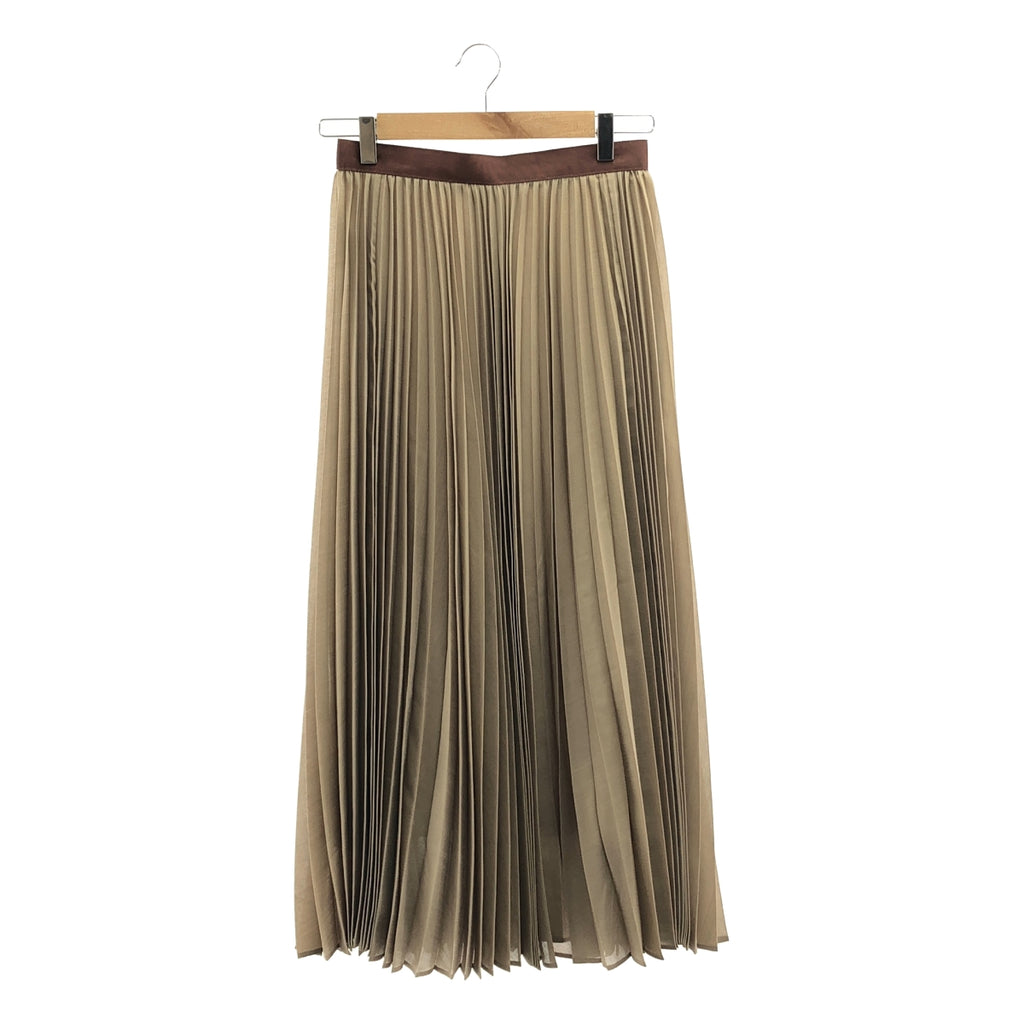 BEIGE， / ベイジ | バックジップ プリーツ スカート / 総裏地 | 2 | レディース
