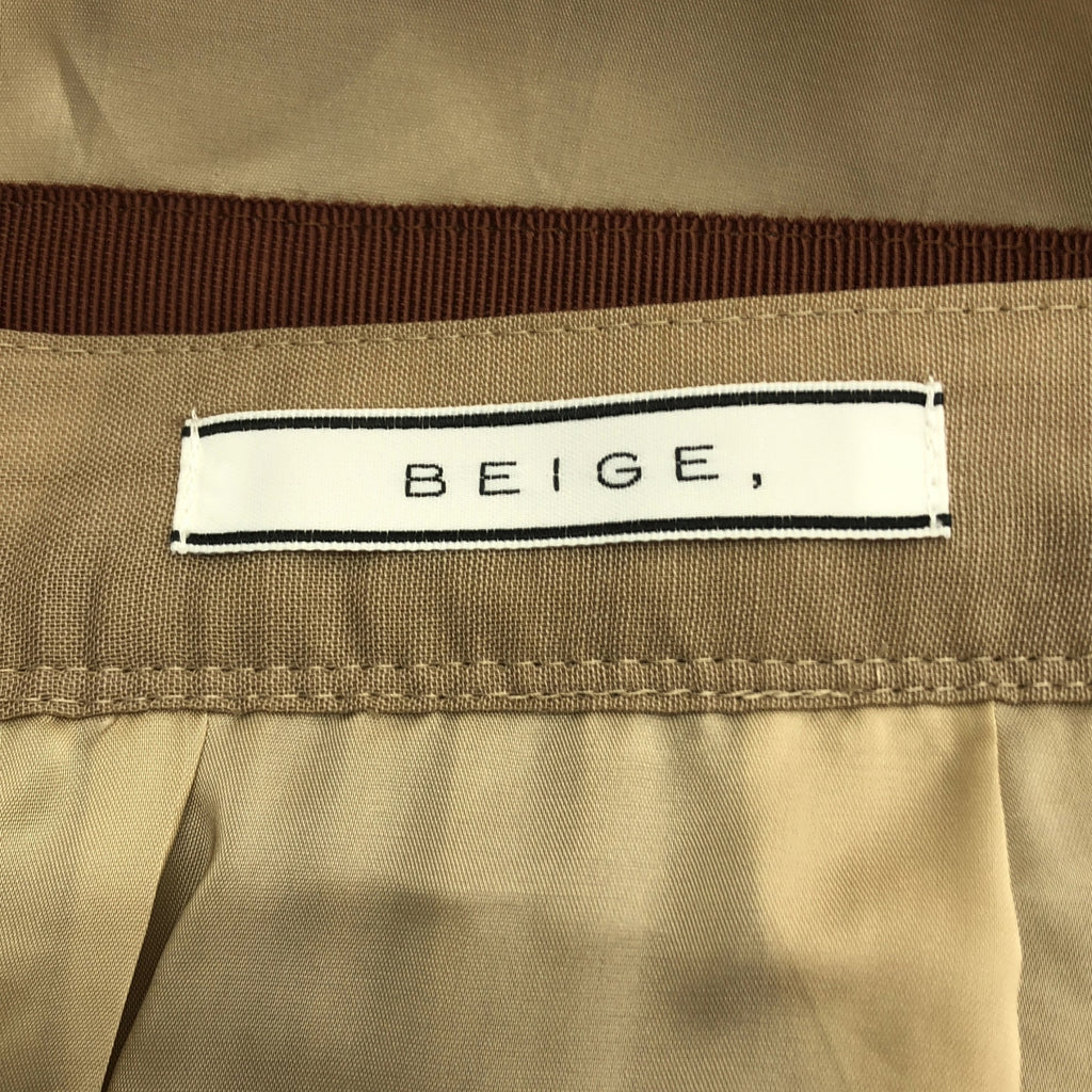 BEIGE， / ベイジ | バックジップ プリーツ スカート / 総裏地 | 2 | レディース