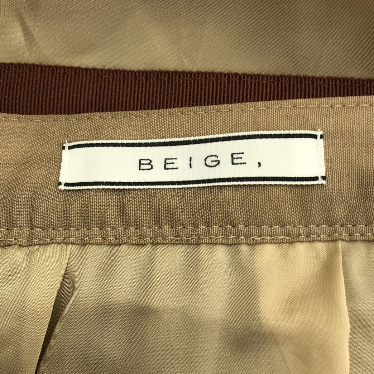 BEIGE， / ベイジ | バックジップ プリーツ スカート / 総裏地 | 2 | レディース