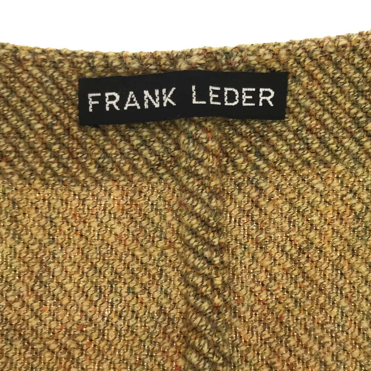 FRANK LEDER / フランクリーダー | ウール ポケット付き Vネック ベスト | M | イエロー | メンズ