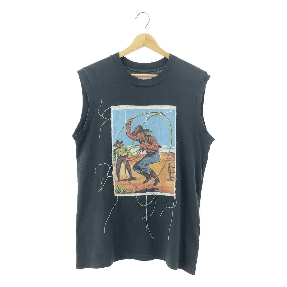 Maison Margiela / メゾンマルジェラ | 2024SS | カウボーイ パッチ スリーブレス オーバーシルエット Tシャツ カットソー | XS | メンズ