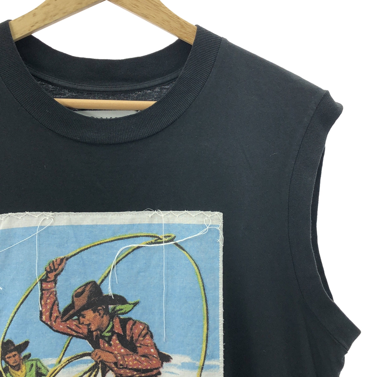 Maison Margiela / メゾンマルジェラ | 2024SS | カウボーイ パッチ スリーブレス オーバーシルエット Tシャツ カットソー | XS | メンズ