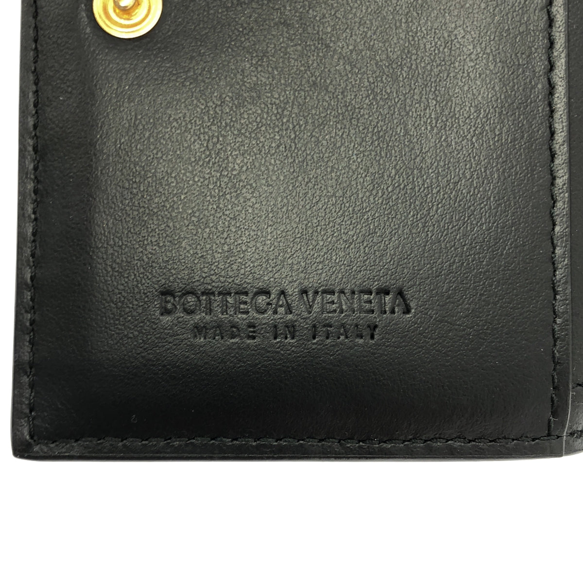 【美品】  BOTTEGA VENETA / ボッテガヴェネタ | イントレチャート スモールカセット ウォレット 二つ折り財布 | ブラック | レディース