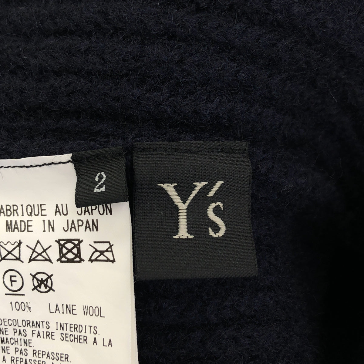 [品相良好] Y's / Y's 山本耀司 |變形鏤空針織連身裙 | 2 |海軍 |女性的