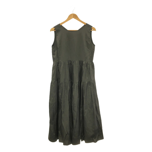 [Good Condition] SLOBE IENA | 2023SS | habi Silk-Like Tiered Dress | F | Gray | Women's