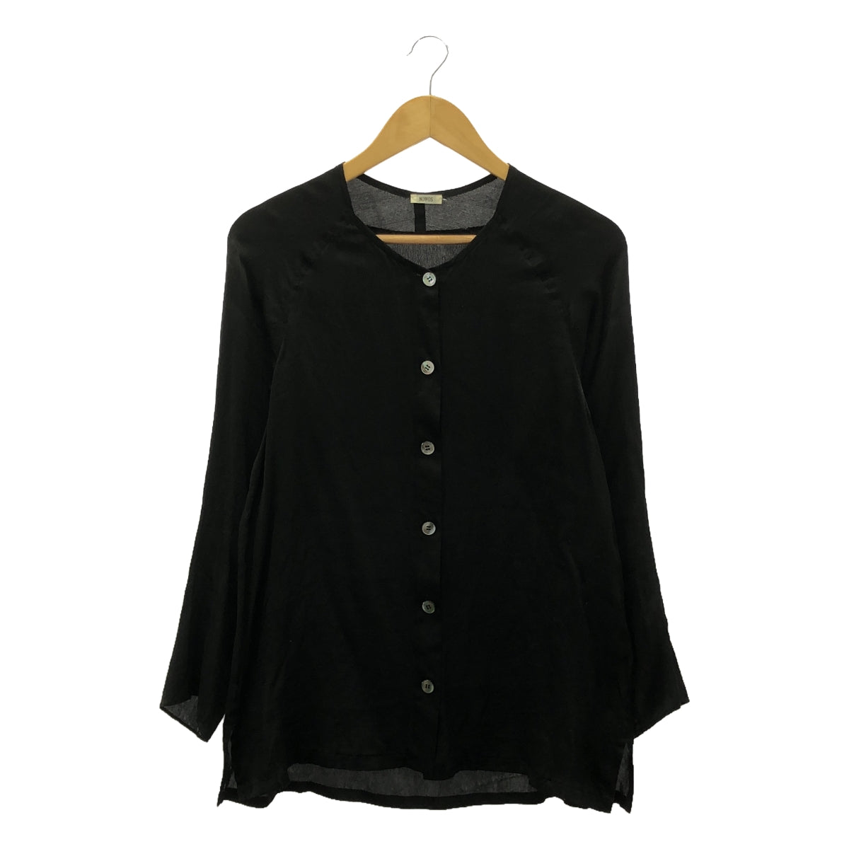 NOWOS / NOWOS | Silk blouse No collar shirt |