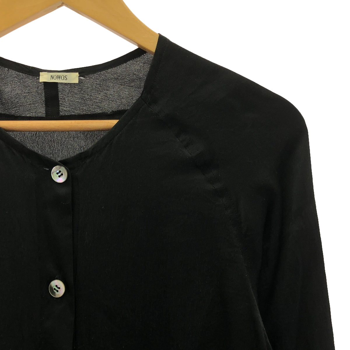 NOWOS / NOWOS | Silk blouse No collar shirt |