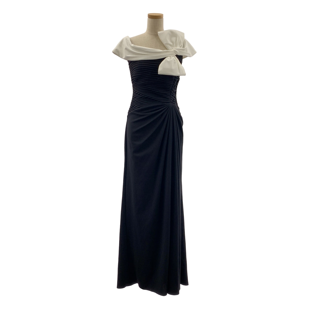 TADASHI SHOJI / 타다시 쇼지 | DARINA DRAPED BOW GOWN 리본 주름 드레이프 원피스 | XS |