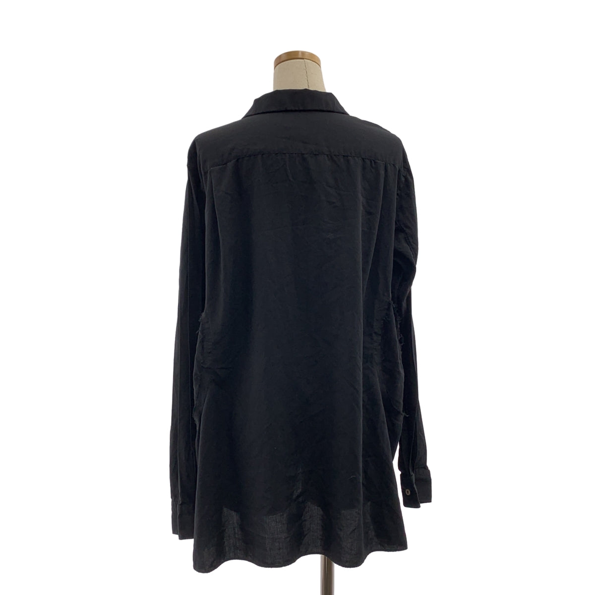 BLACK COMME des GARCONS / 블랙 콤 데 갤슨 | AD2024 | 폴리 에스테르 제품 가공 컷 오버 셔츠 | L | 남성