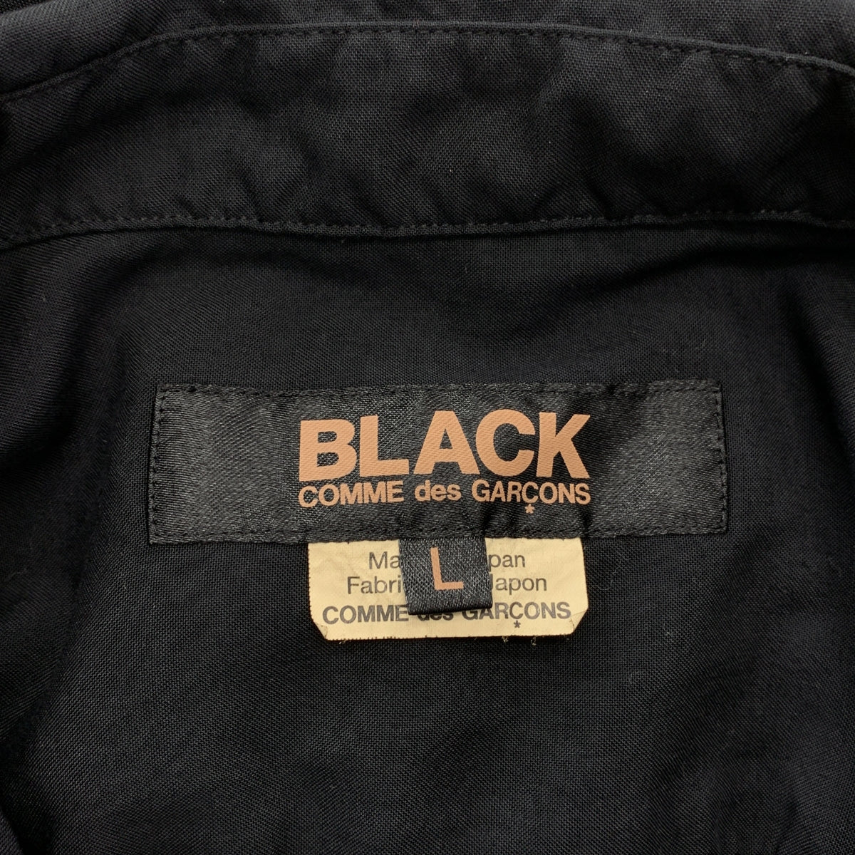BLACK COMME des GARCONS / 블랙 콤 데 갤슨 | AD2024 | 폴리 에스테르 제품 가공 컷 오버 셔츠 | L | 남성